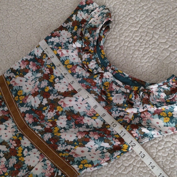 Janie & Jack Girl's Size 5 Paisley Floral Ruffle Sleeveless Button Back … - Picture 6 of 16